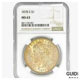 1878-S Morgan Silver Dollar NGC MS63