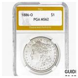 1886-O Morgan Silver Dollar PGA MS62