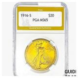 1916-S $20 Gold Double Eagle PGA MS65