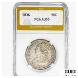 1836 Capped Bust Half Dollar PGA AU55