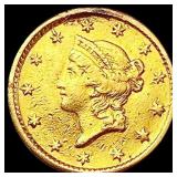 1854 Rare Gold Dollar CLOSELY UNCIRCULATED