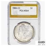 1884-CC Morgan Silver Dollar PGA MS64