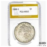 1888-S Morgan Silver Dollar PGA MS63