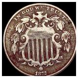 1872 Shield Nickel LIGHTLY CIRCULATED