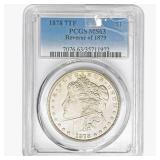 1878 7TF Morgan Silver Dollar PCGS MS63 Reverse of