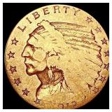 1912 $2.50 Gold Quarter Eagle CLOSELY UNCIRCULATED