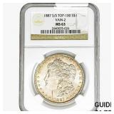 1887-S/S Morgan Silver Dollar NGC MS63 VAM-2