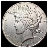 1927 Silver Peace Dollar CLOSELY UNCIRCULATED