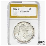 1902-O Morgan Silver Dollar PGA MS65