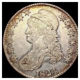 1824 Capped Bust Half Dollar CLOSELY UNCIRCULATED