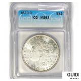 1879-O Morgan Silver Dollar ICG MS63