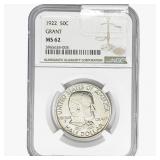 1922 Grant Half Dollar NGC MS62