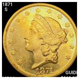 1871-S $20 Gold Double Eagle CHOICE BU