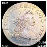 1802 Draped Bust Half Dollar CHOICE AU