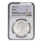 1881-S Morgan Silver Dollar NGC MS67