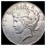 1927 Silver Peace Dollar CLOSELY UNCIRCULATED