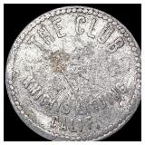 Ca. 1915 25C Token; The Club Knights Landing CA LI