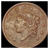 1837 Coronet Head Large Cent NEARLY UNCIRCULATED