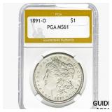 1891-O Morgan Silver Dollar PGA MS61