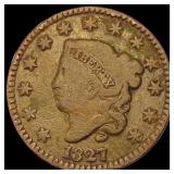 1827 Coronet Head Large Cent NICELY CIRCULATED