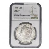 1880-S Morgan Silver Dollar NGC MS67