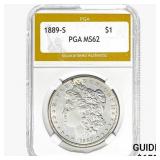 1889-S Morgan Silver Dollar PGA MS62