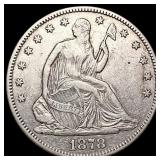 1878 Seated Liberty Half Dollar CLOSELY UNCIRCULAT