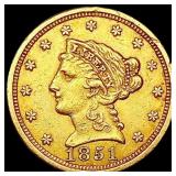 1851 $2.50 Gold Quarter Eagle CLOSELY UNCIRCULATED