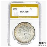 1892 Morgan Silver Dollar PGA MS61