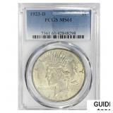 1923-D Silver Peace Dollar PCGS MS61