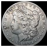 1893-CC Morgan Silver Dollar LIGHTLY CIRCULATED