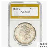 1883-S Morgan Silver Dollar PGA MS61