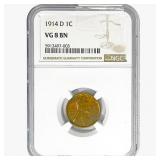 1914-D Wheat Cent NGC VG8 BN