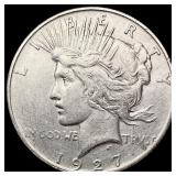 1927 Silver Peace Dollar CLOSELY UNCIRCULATED