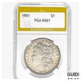 1901 Morgan Silver Dollar PGA MS61