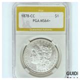 1878-CC Morgan Silver Dollar PGA MS64+