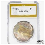 1923-S Silver Peace Dollar PGA MS64