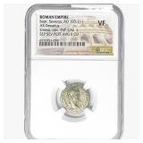 Rome Sept. Severus AD 193-211 Silver Denarius NGC