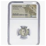 Rome Commodus AD 177-192 Silver Denarius NGC F