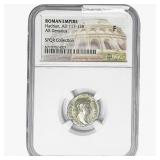 Hadrian AD 117-138 Silver Denarius NGC F