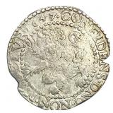 1647/6 Netherlands Utrecht Silver Lion Dollar AU+