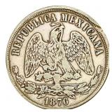 1870 Oa E Mexico Silver Peso Balanza VF