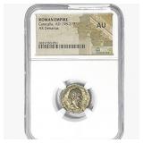 Rome Caracalla AD 198-217 Silver Denarius NGC AU