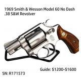 1969 Smith & Wesson Model 60 No Dash .38 S&W Revol