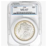 1885 Morgan Silver Dollar CSI MS67