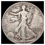 1919-D Walking Liberty Half Dollar LIGHTLY CIRCULA