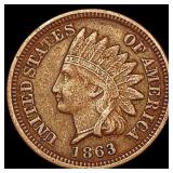 1863 Indian Head Cent CLOSELY UNCIRCULATED