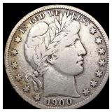 1900-S Barber Half Dollar LIGHTLY CIRCULATED