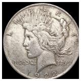 1922 Silver Peace Dollar NEARLY UNCIRCULATED