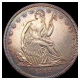 1842 Seated Liberty Half Dollar CLOSELY UNCIRCULAT